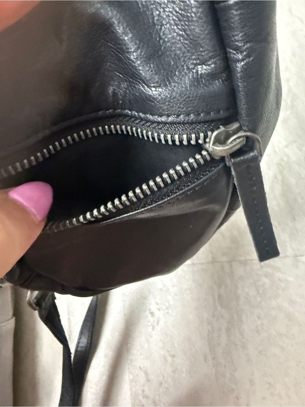 Free People Coffee Date Mini Crossbody Bag FP black leather crossbody - Picture 13 of 13